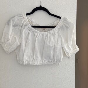 Wild Fable Ivory Puff Sleeve Blouse